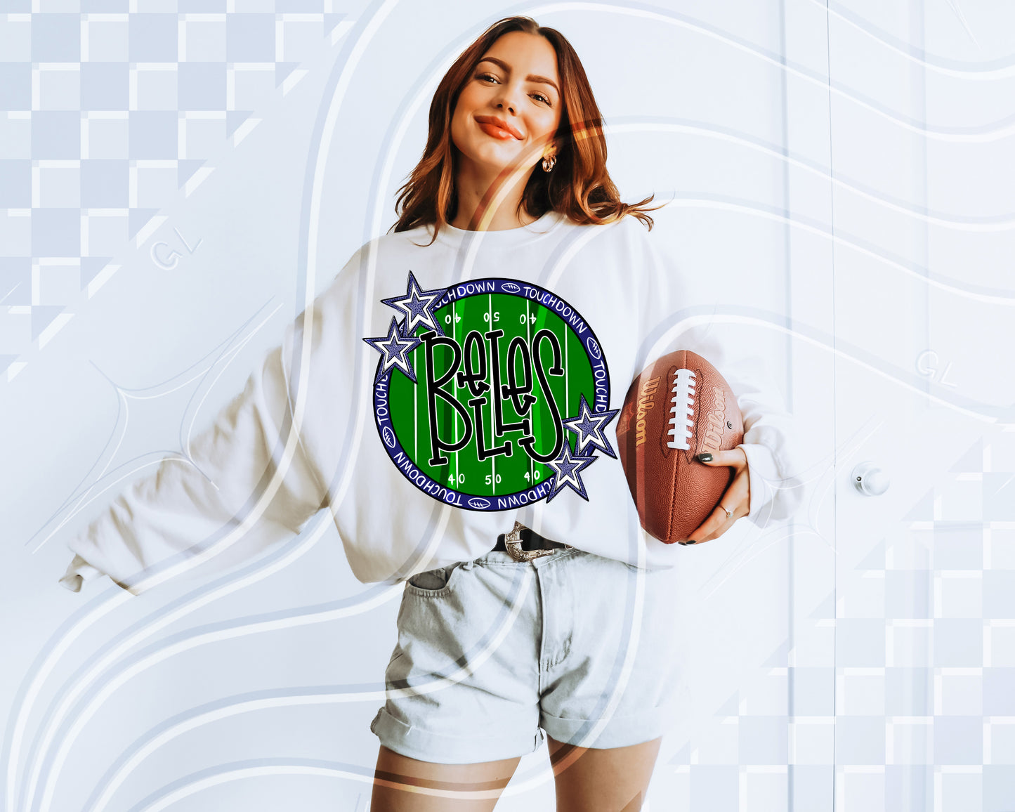 Touchdown Navy Team Design Bundle | 100+ PNG Options + Custom Team Designs
