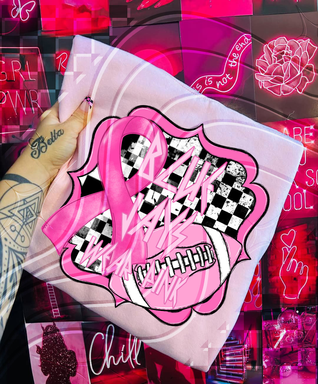 Pink Power Football – Awareness Digital Design Bundle (+ Custom Option)