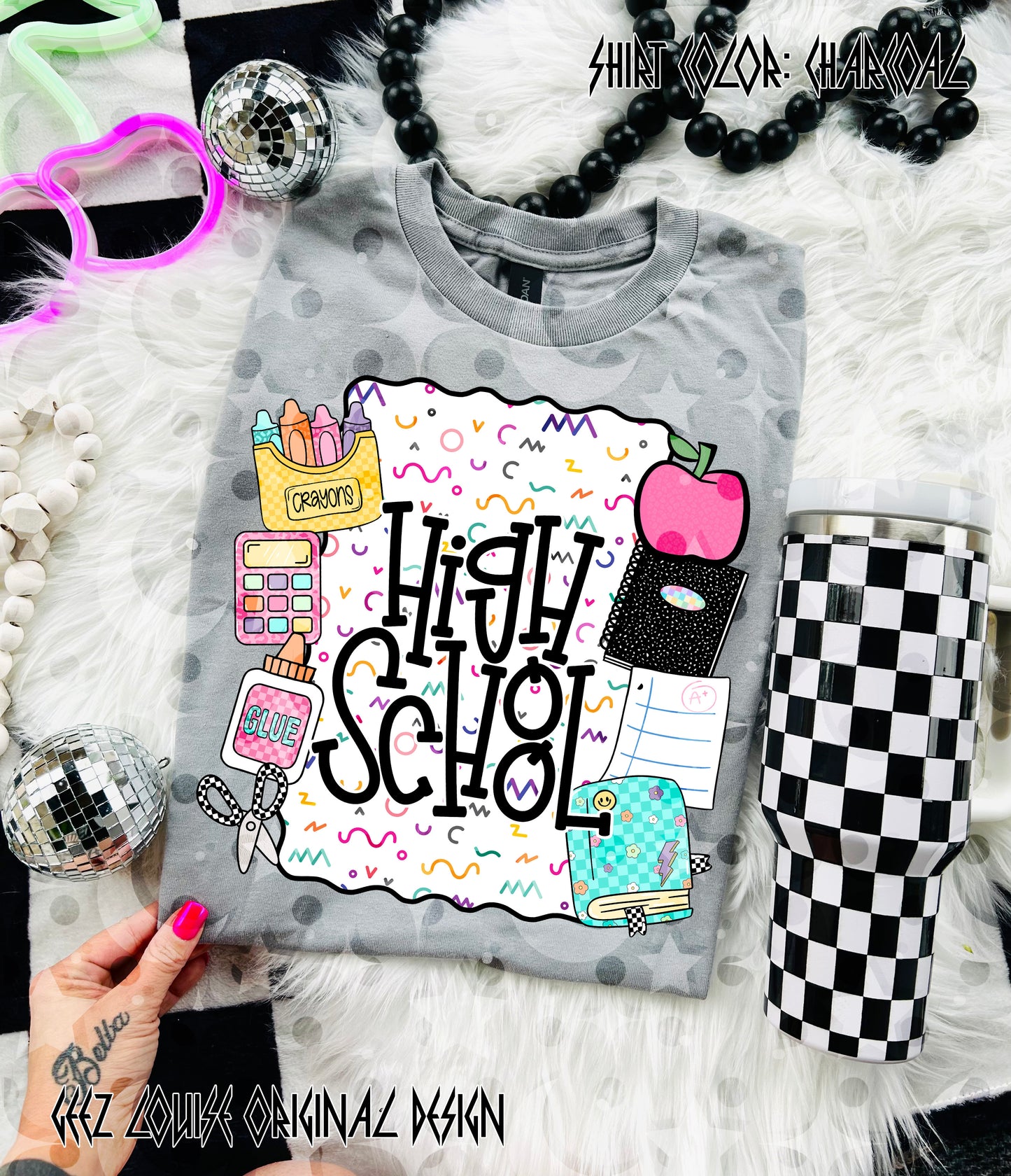 School Is Cool – Teacher & Grade Level PNG