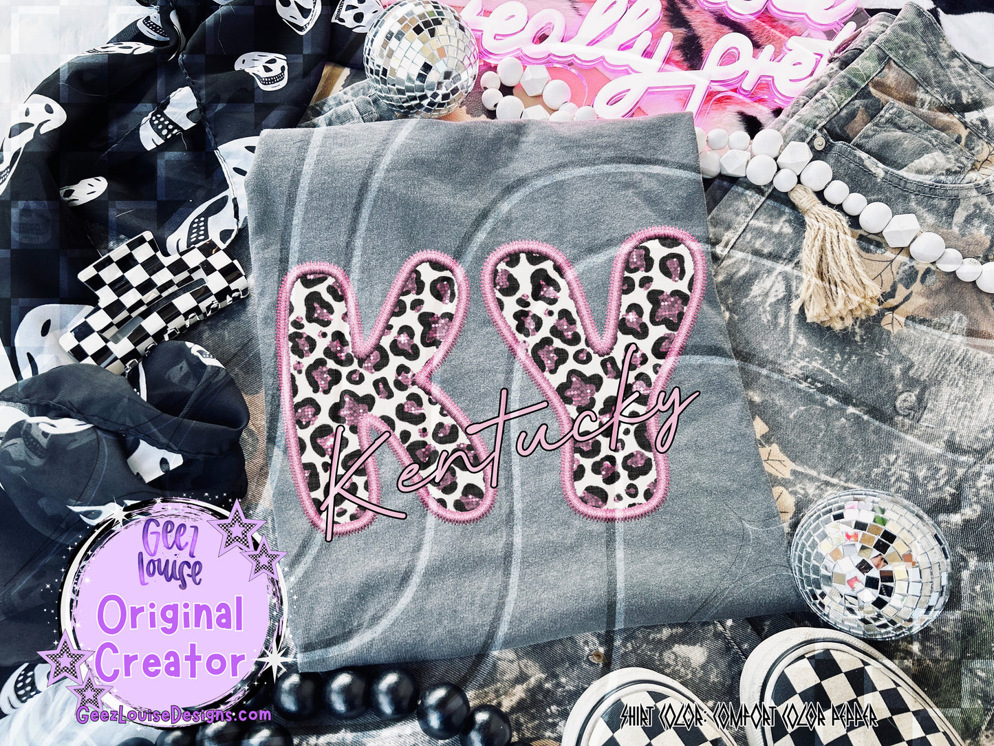 Leopard Appliqué State Bundle – All 50 States PNG