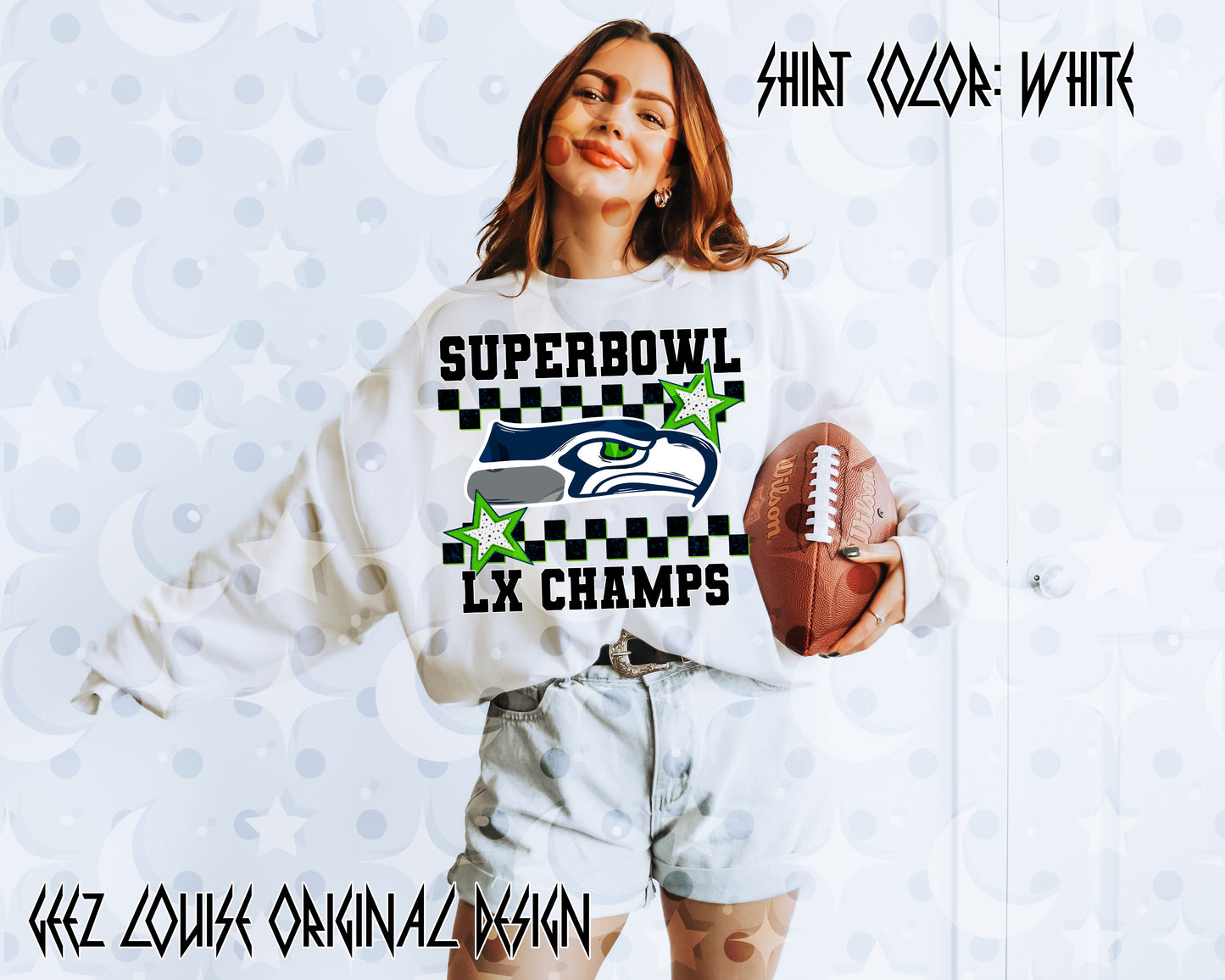 Big Game LX Champs Digital Shirt Design | Retro Football Graphic PNG