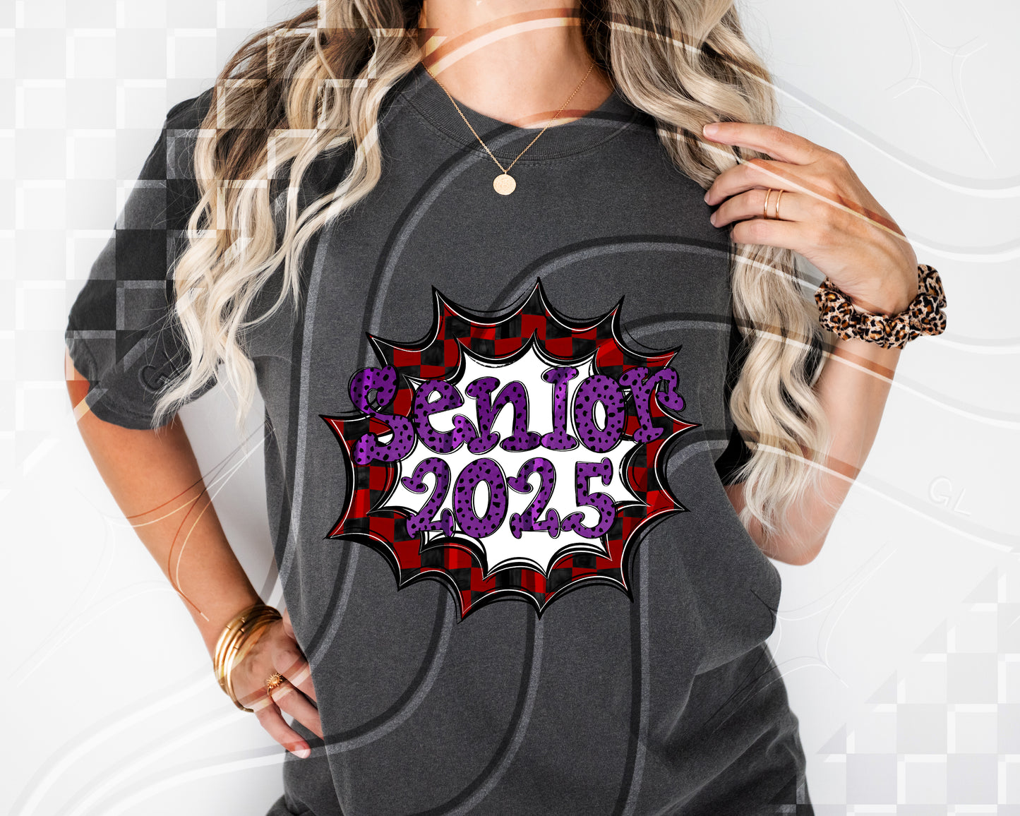 Senior 2025- Crimson Frame - Digital Download- PNG - 300 DPI