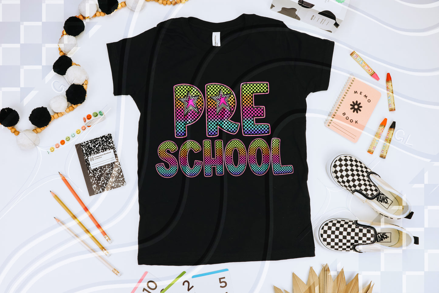 Neon Checker Grade - Digital Download- PNG