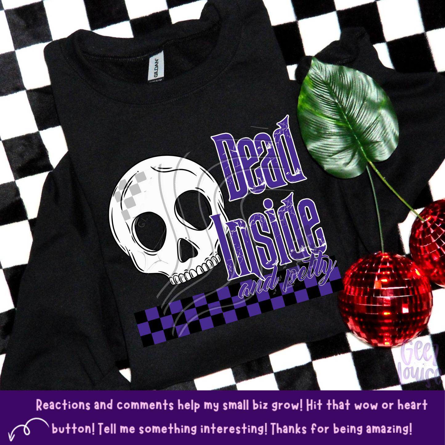 Dead inside and petty Skull - Digital Download- PNG