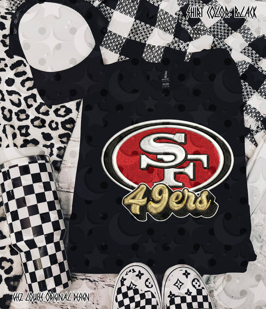 Football Team Faux Embroidery Digital Design – Team Variants & Bundle Option