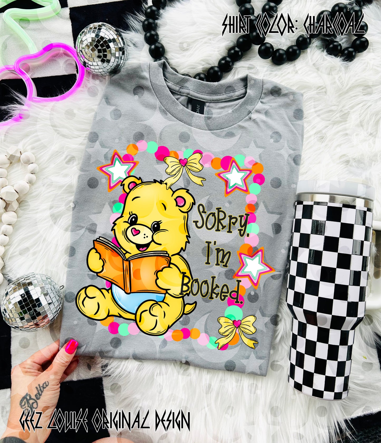 Sorry, I’m Booked – Retro Bear PNG