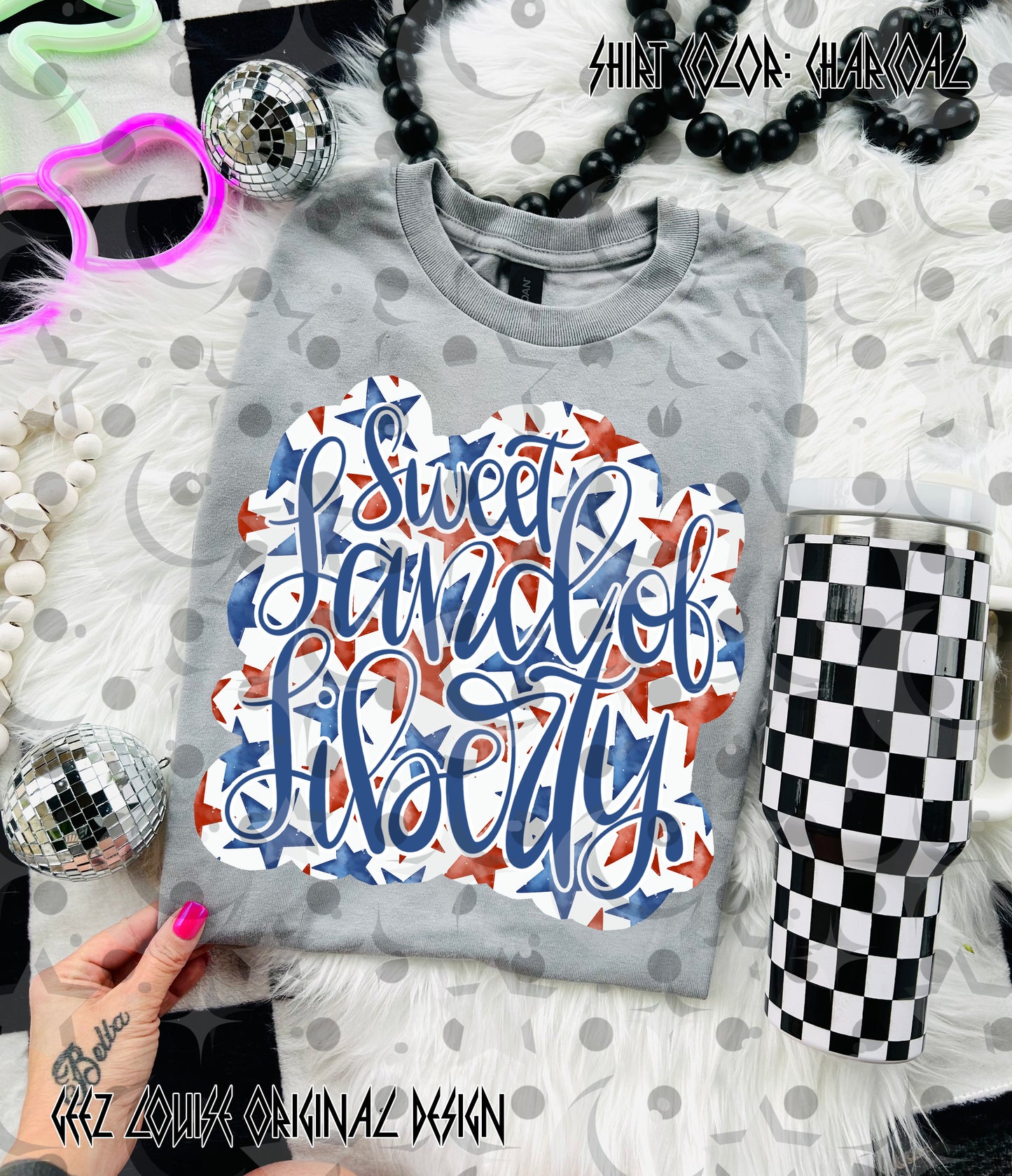 Sweet Land of Liberty PNG Bundle | 3 Patriotic Script Designs | Red White Blue Sublimation | 4th of July Shirt Designs