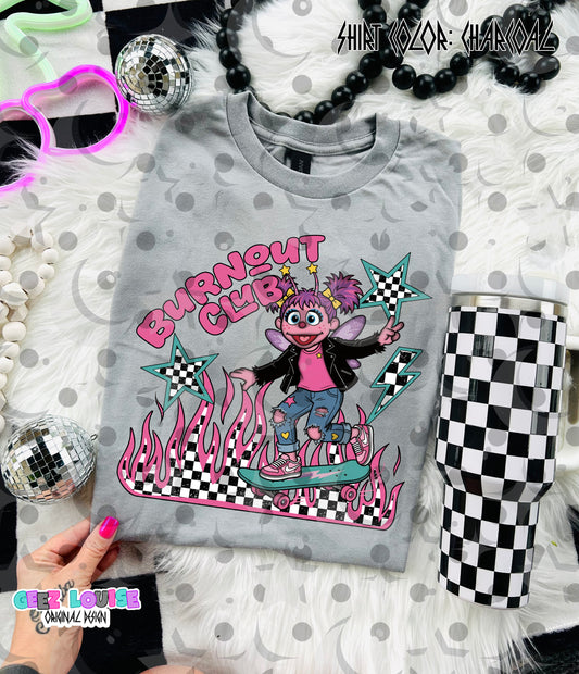 Burnout Club Retro Character PNG Bundle | Grunge Skateboard Designs