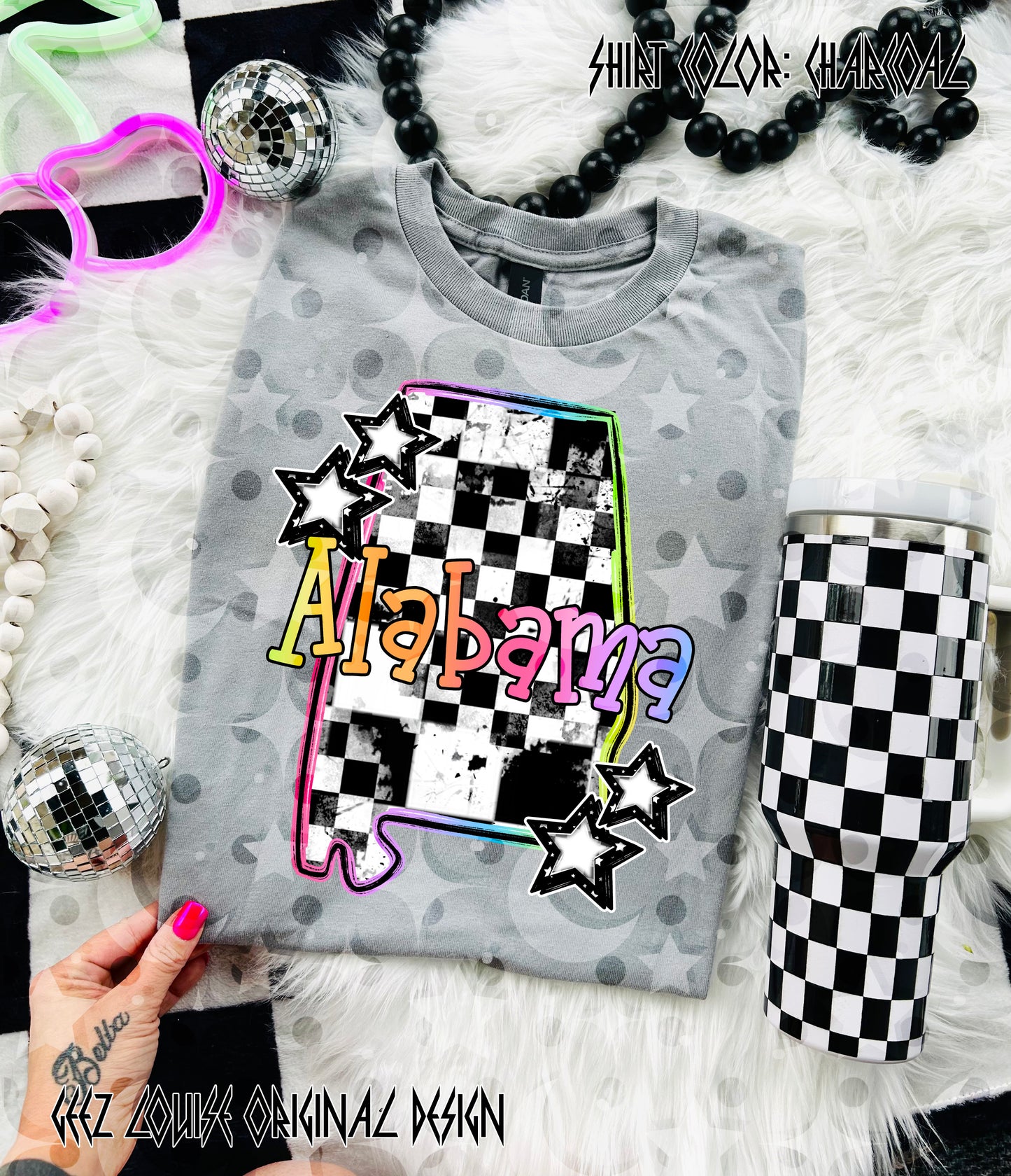 Checkerboard USA State PNGs — 50 States (Choose Your State!)