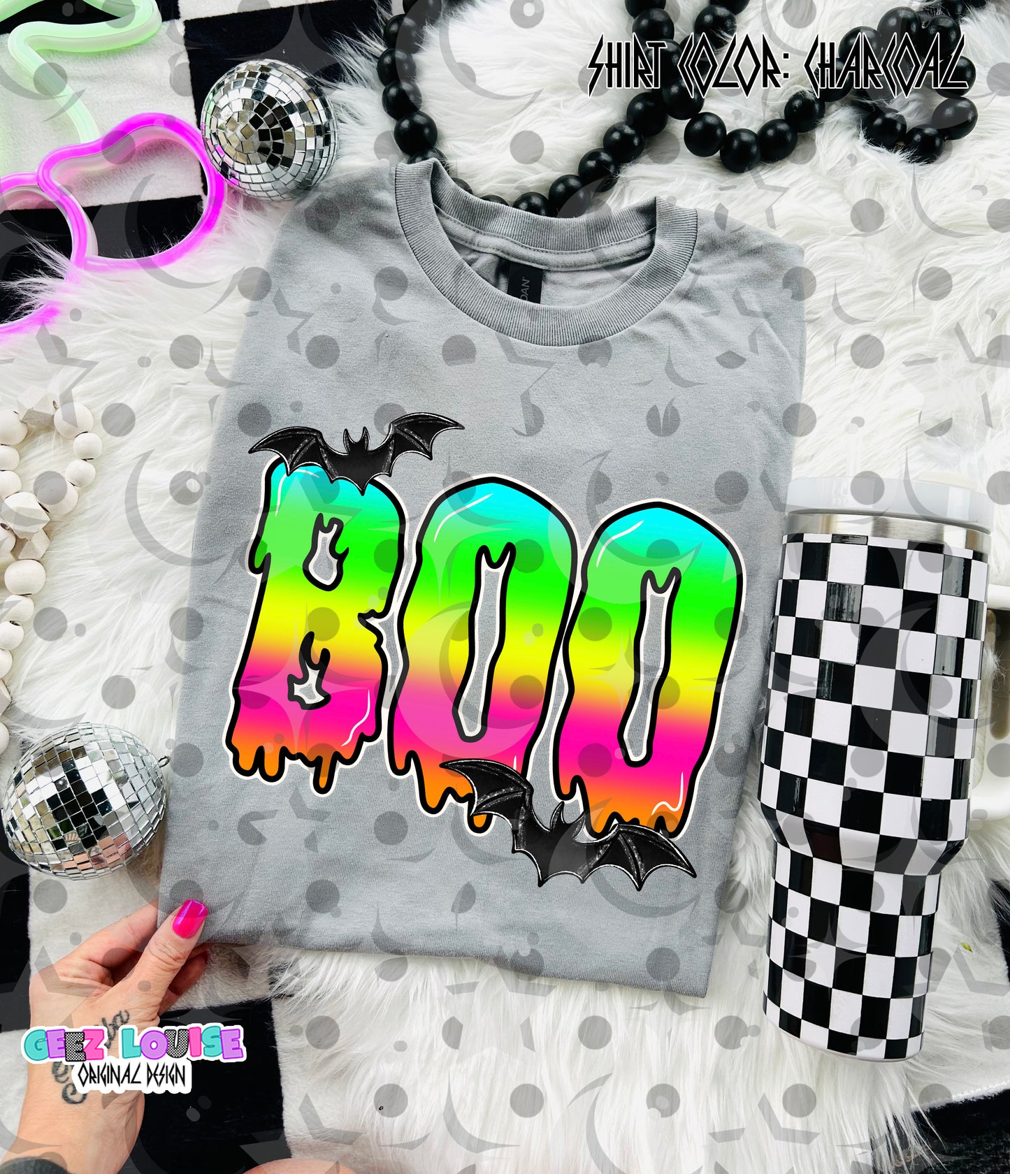 Boo Rainbow Drip PNG | Halloween Ghost Sublimation Design | Colorful Spooky Digital Download
