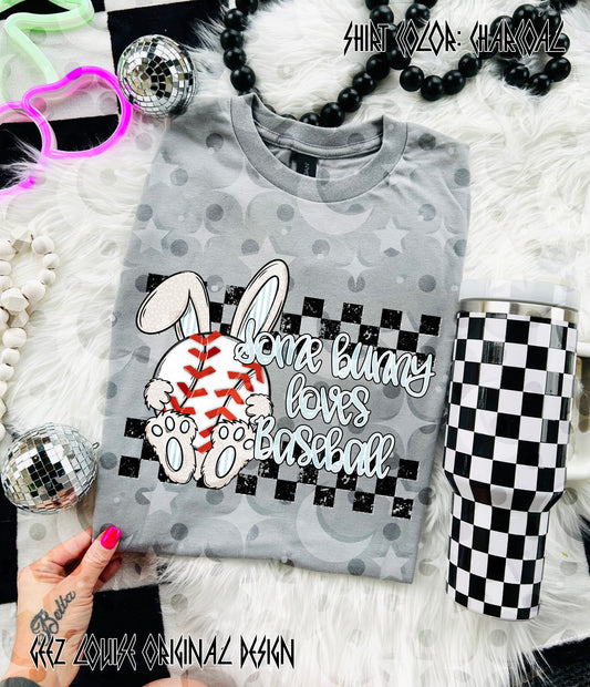 Some Bunny Loves Baseball – Baseball Bunny Digital Design PNG