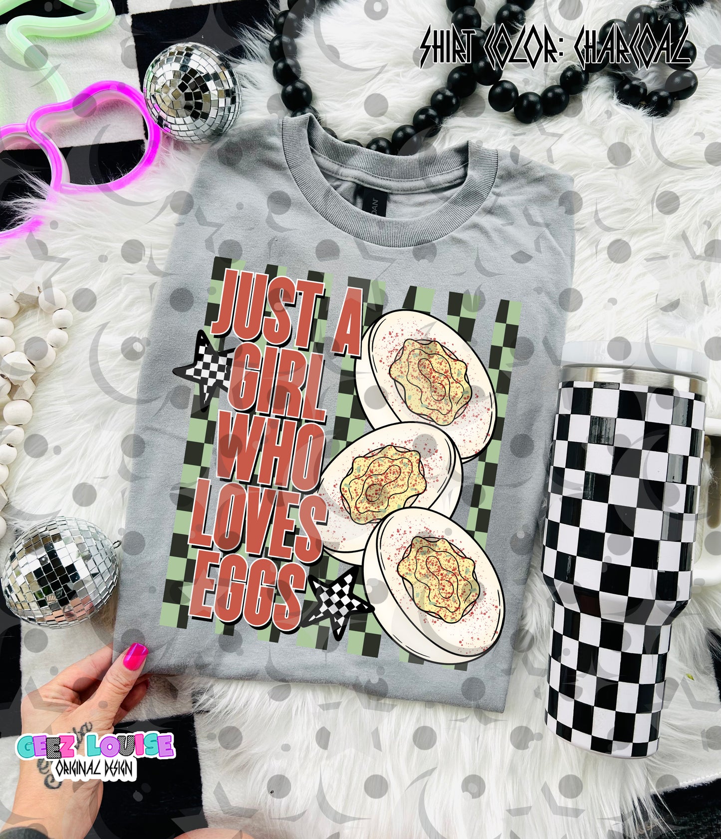 Just A Girl Who Loves Deviled Eggs PNG | Funny Food Lover Sublimation Design | Retro Kitchen Shirt Design