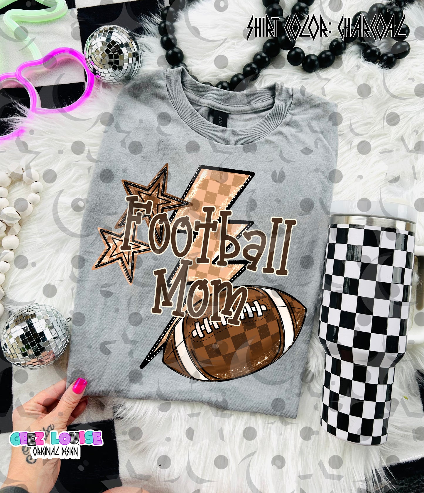 Football Mom PNG | Football Lightning Bolt Shirt Design | Sports Mom Sublimation PNG