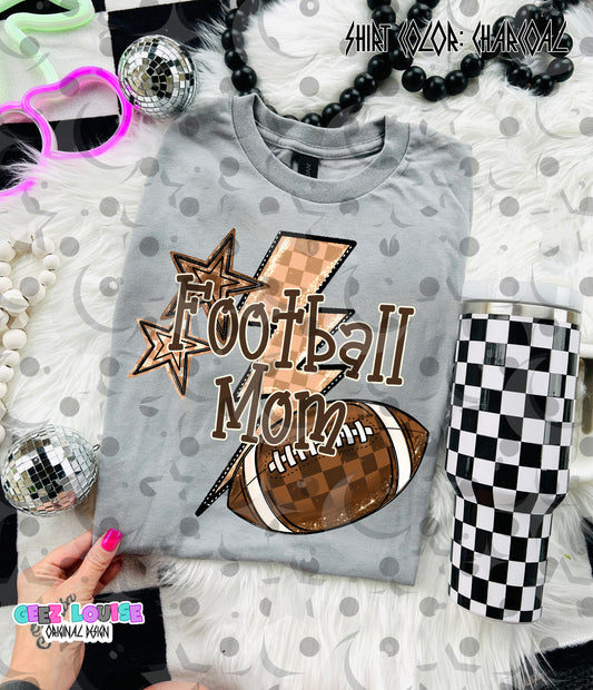 Football Mom PNG | Football Lightning Bolt Shirt Design | Sports Mom Sublimation PNG