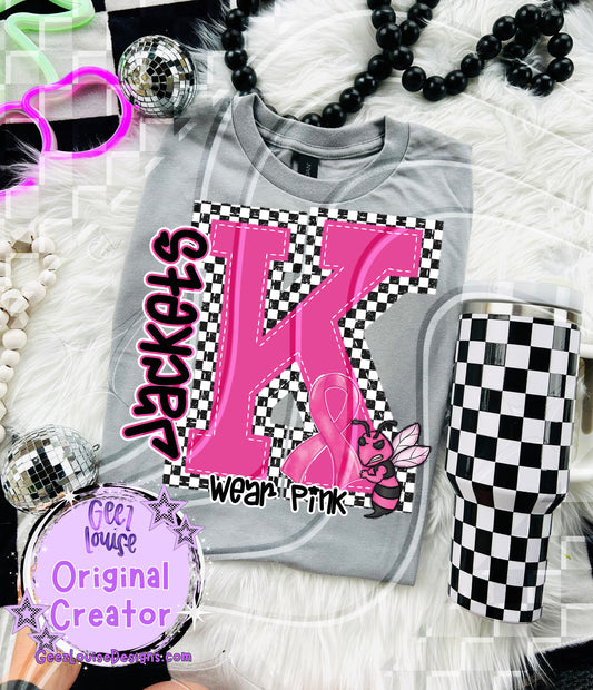 Custom Retro Team “Wear Pink” Awareness Design