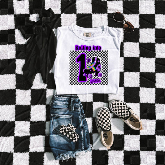 Purple skate back to school grades - Digital Download- PNG