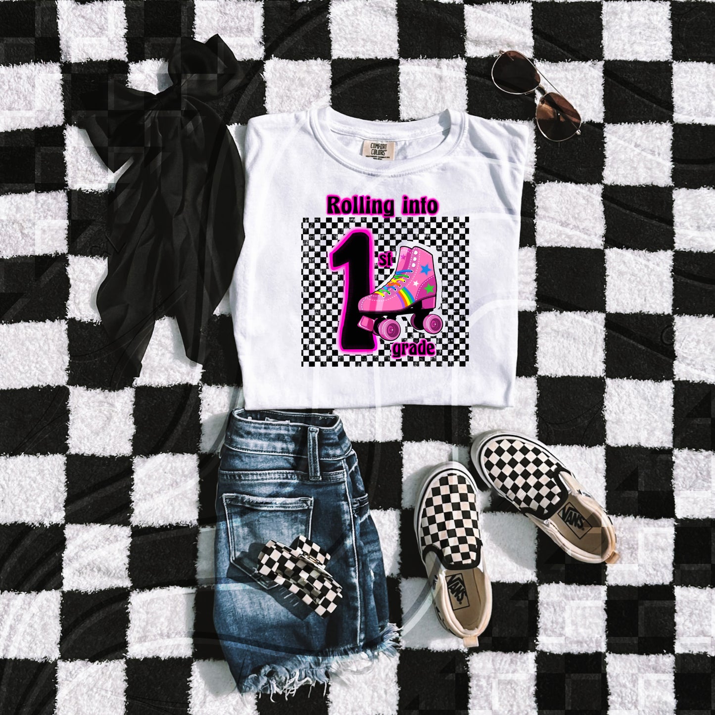 Pink skate back to school grades - Digital Download- PNG