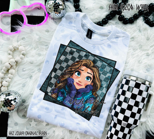 Winter Vibes Princess Collection – Digital Designs (PNG Bundle + Individual Options)