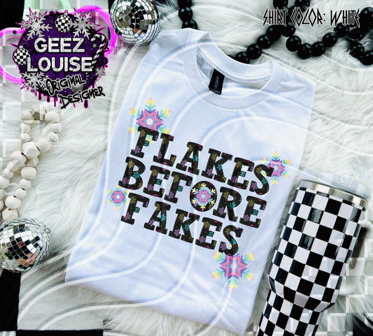 Flakes Before Fakes – Winter Snowflake Digital Design