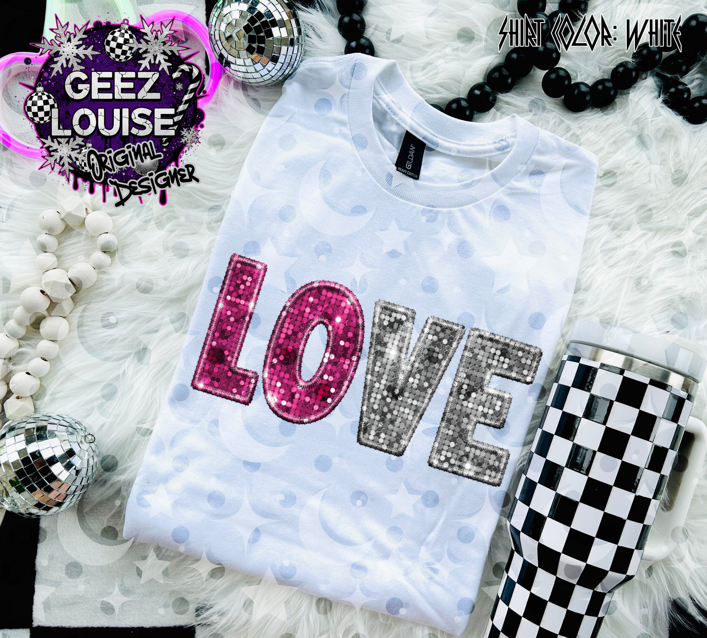 LOVE Mini Bundle • Sequin-Style Digital Designs (Set of 3)