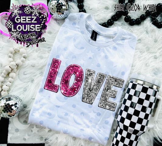 LOVE Mini Bundle • Sequin-Style Digital Designs (Set of 3)