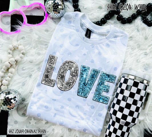 LOVE Mini Bundle • Sequin-Style Digital Designs (Set of 3)