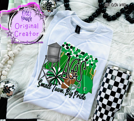 Small Town Big Pride Digital Design | Custom Team Spirit PNGs (100+ Teams)