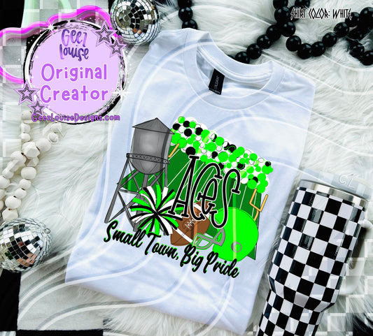 Small Town Big Pride Digital Design | Custom Team Spirit PNGs (100+ Teams)