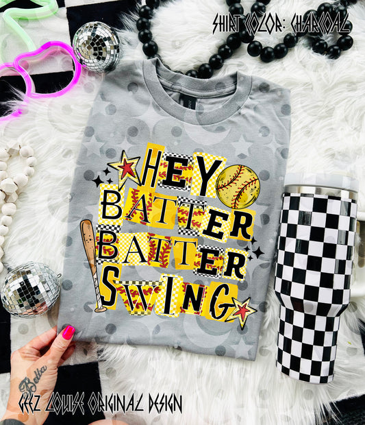 HEY BATTER BATTER SWING – Digital Design PNG