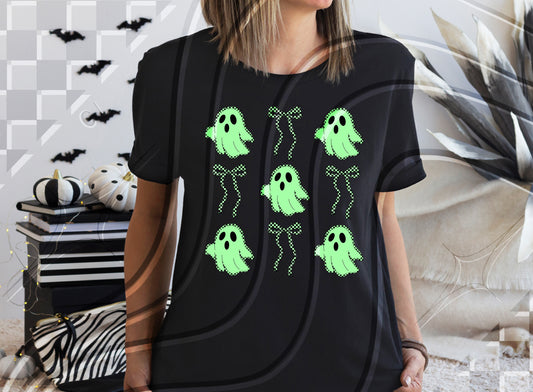 Coquette Checkered Ghost Digital Design – 4 Color Options (PNG + Commercial Use)