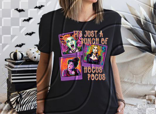 Retro Halloween Witches Polaroid Frame Digital Design