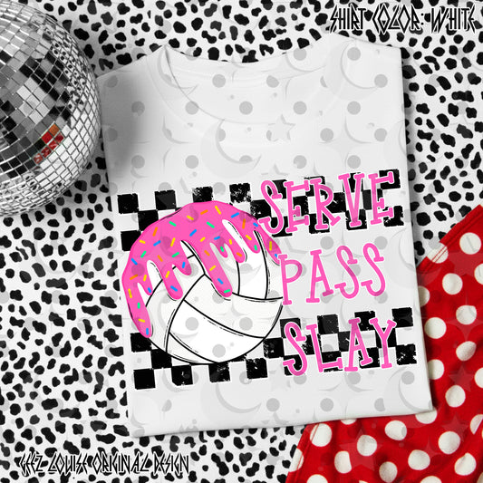 Serve Pass Slay – Volleyball Digital Design