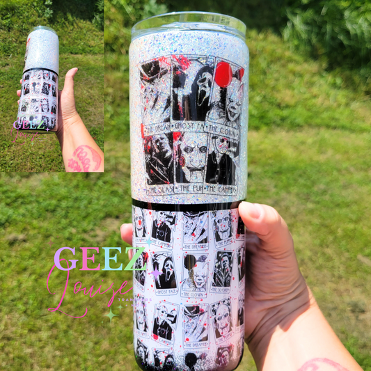 Horror tarot 20 oz skinny resin tumbler