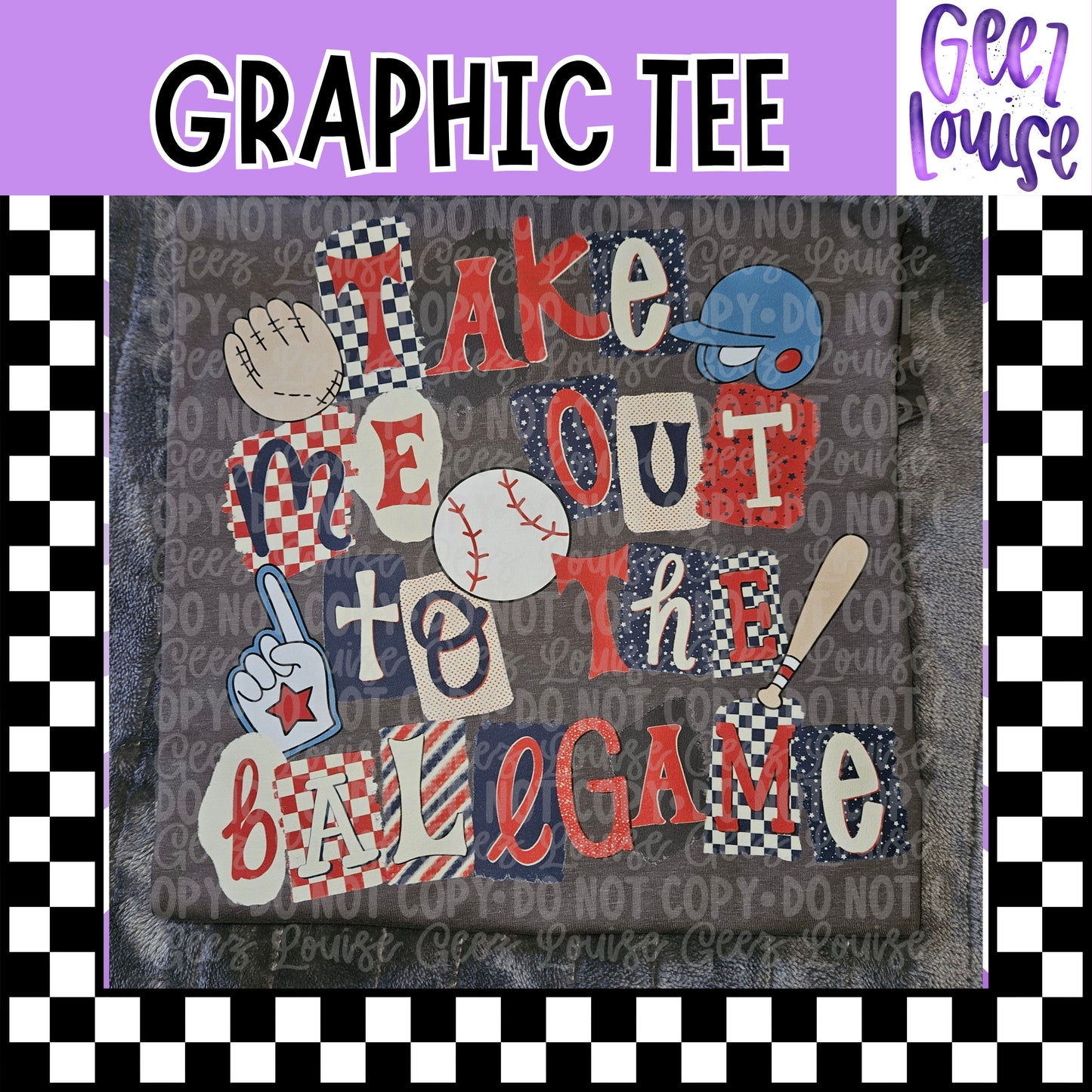 Take Me Out to the Ballgame Graphic Tee | Baseball Game Day Shirt | Retro Sports Fan Tee | Cute Baseball Graphic Shirt