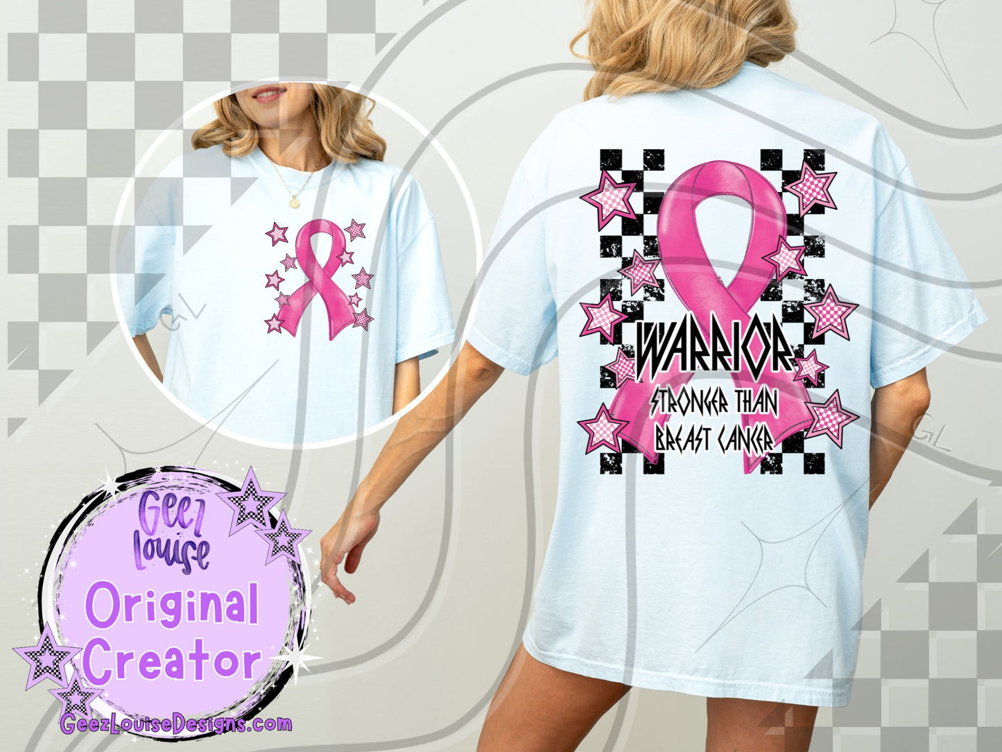 Warrior Stronger Than Breast Cancer Digital Design | Pink Ribbon Awareness