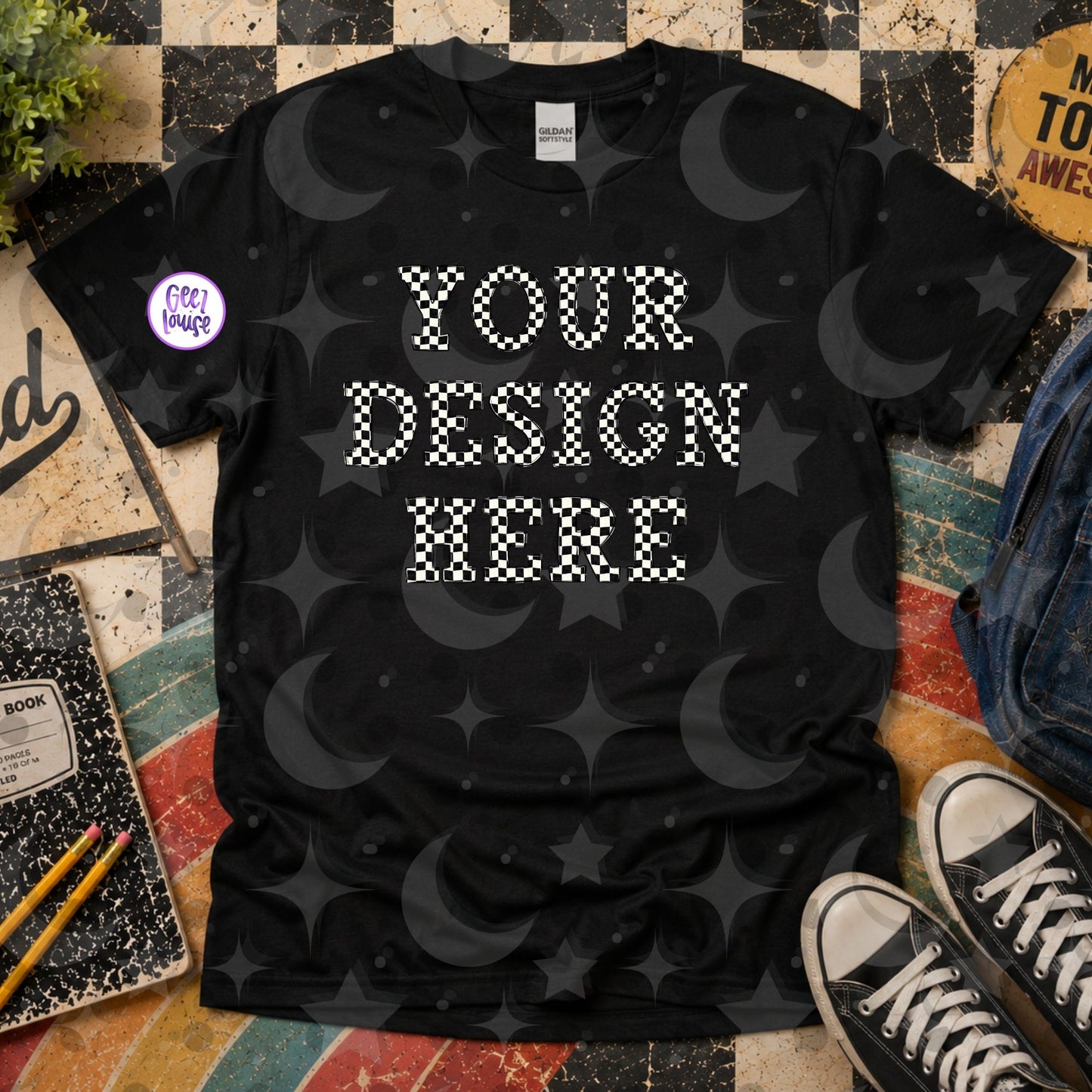 Back to School Retro Blank T-Shirt Mockups | 9 Shirt Colors | Individual or Bundle | Lifetime Mockup Drive | Digital Download