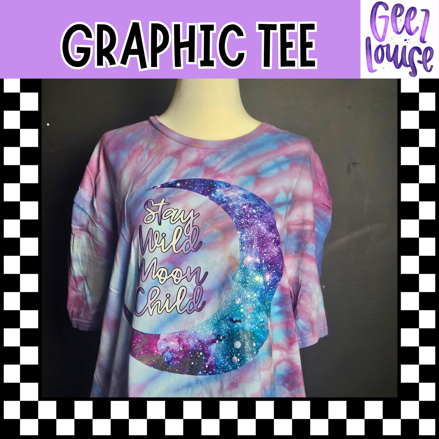 🌙 Stay Wild Moon Child - Hand Dyed Graphic Tee– Ready to Ship