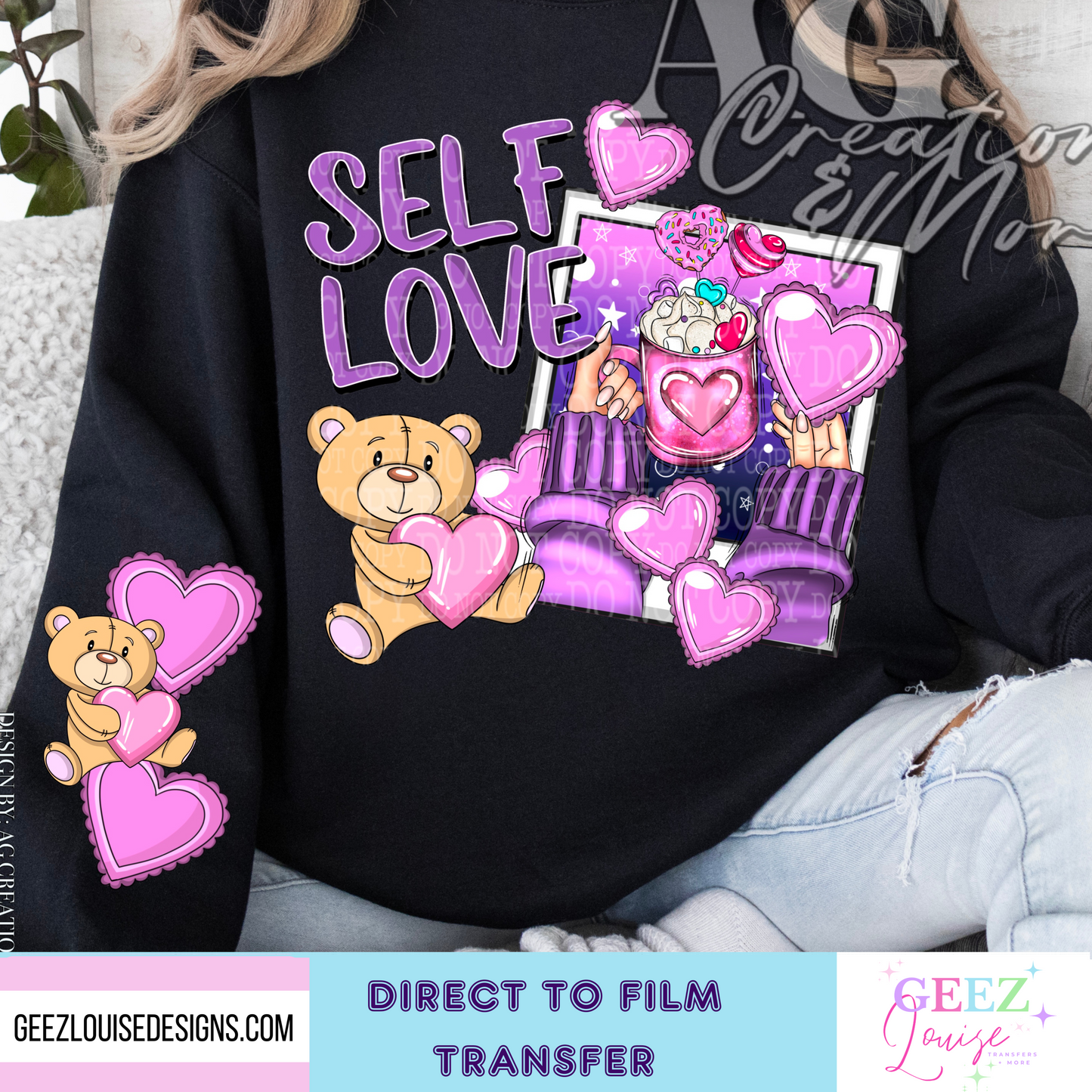 Self love - Direct to Film Transfer - made to order