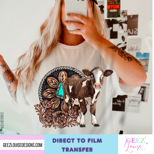 Western Cow - Direct to Film Transfer - made to order