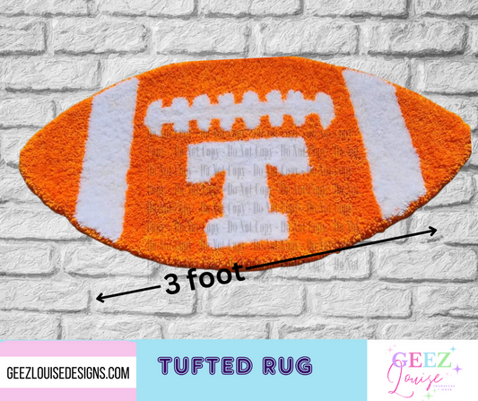 Tennessee football handmade tufted rug