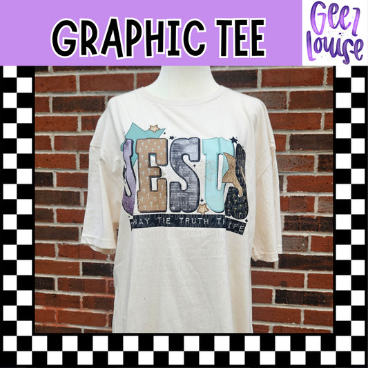 Way, Truth, Life Christian Graphic Tee | Faith-Based Boho Shirt