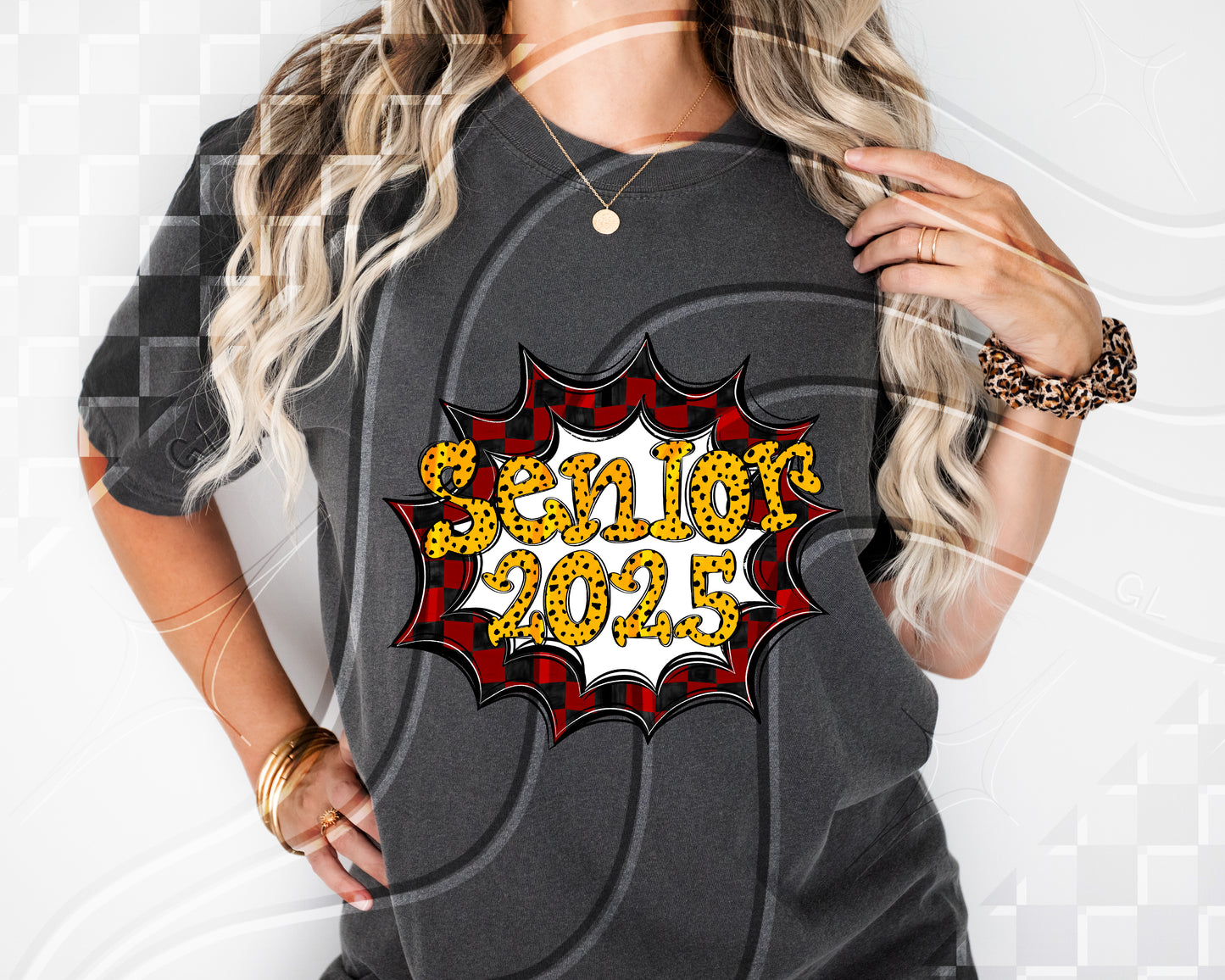 Senior 2025- Crimson Frame - Digital Download- PNG - 300 DPI
