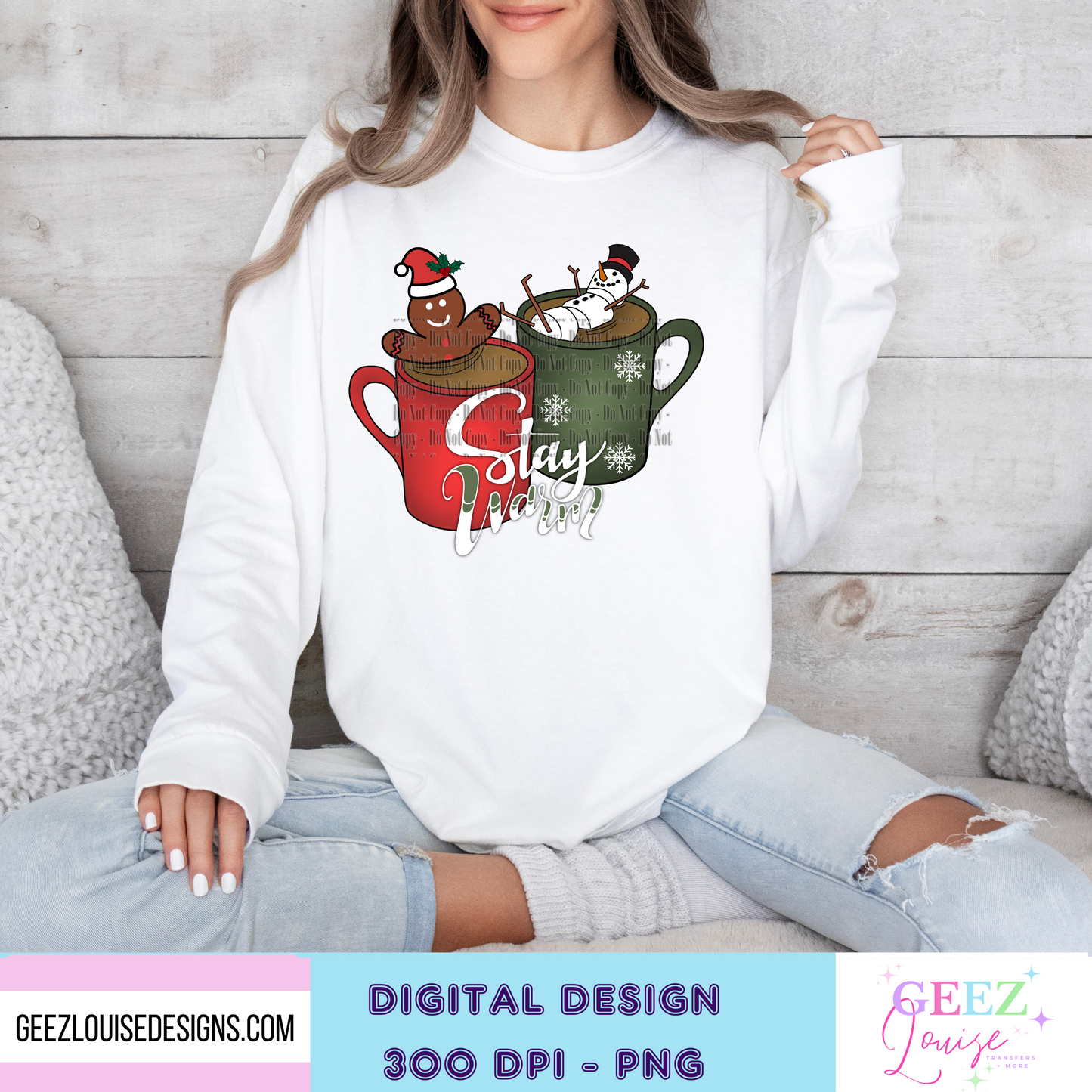 Stay Warm Christmas  - Digital Download- PNG