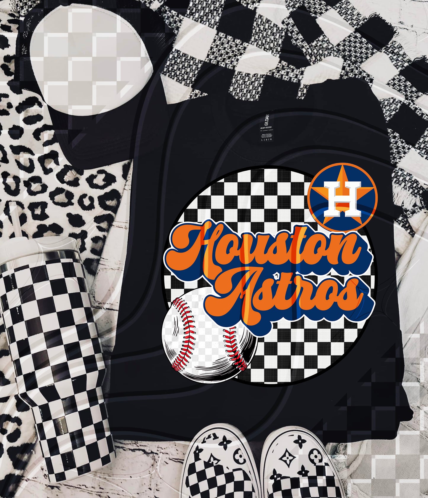 Checkered Spirit Baseball Circle | 30 Team Options - Digital Download- PNG
