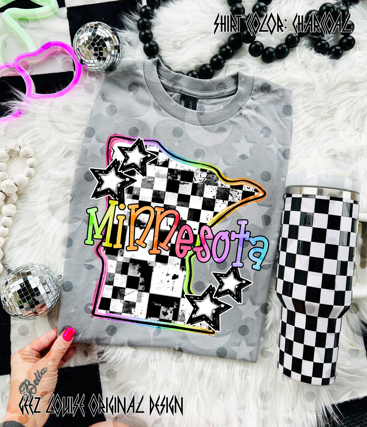 Checkerboard USA State PNGs — 50 States (Choose Your State!)