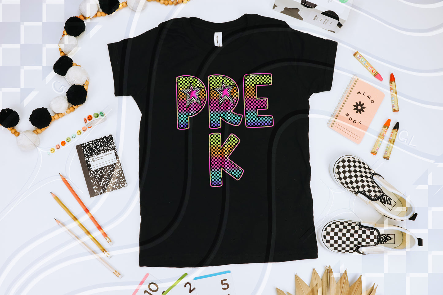 Neon Checker Grade - Digital Download- PNG