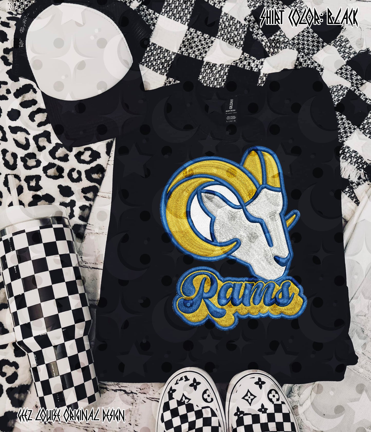 Football Team Faux Embroidery Digital Design – Team Variants & Bundle Option