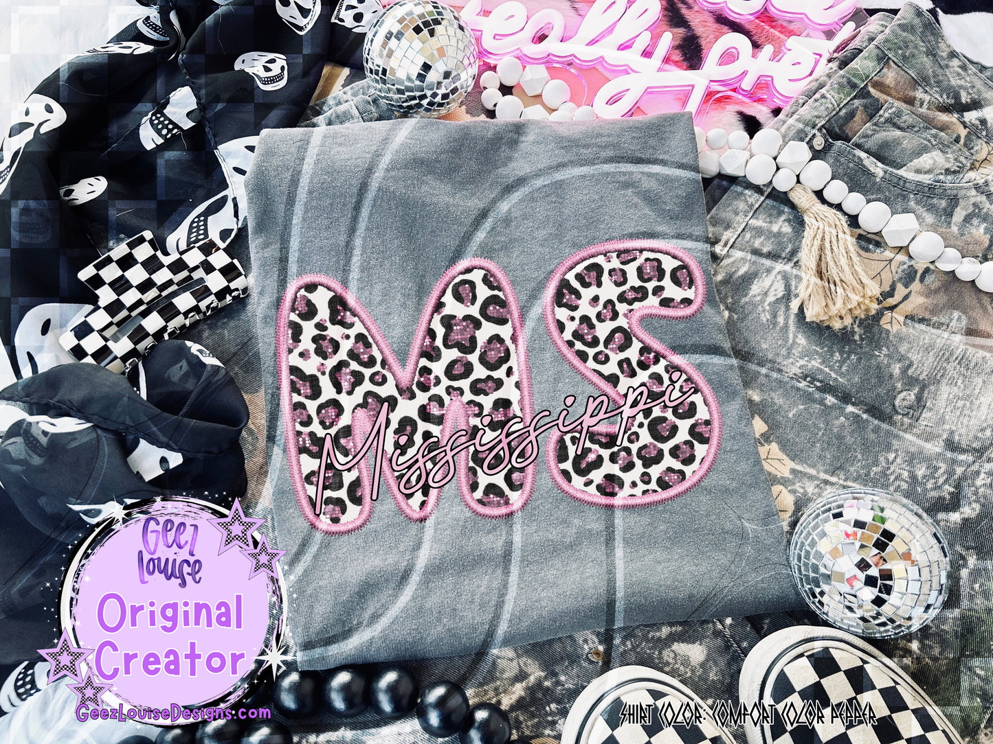 Leopard Appliqué State Bundle – All 50 States PNG