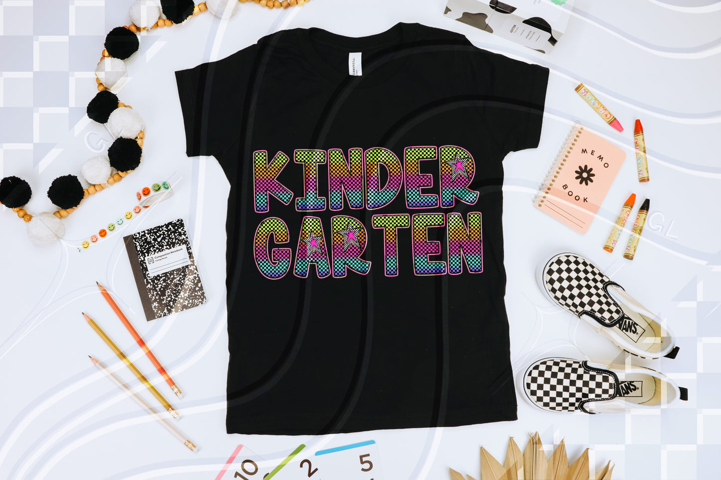 Neon Checker Grade - Digital Download- PNG