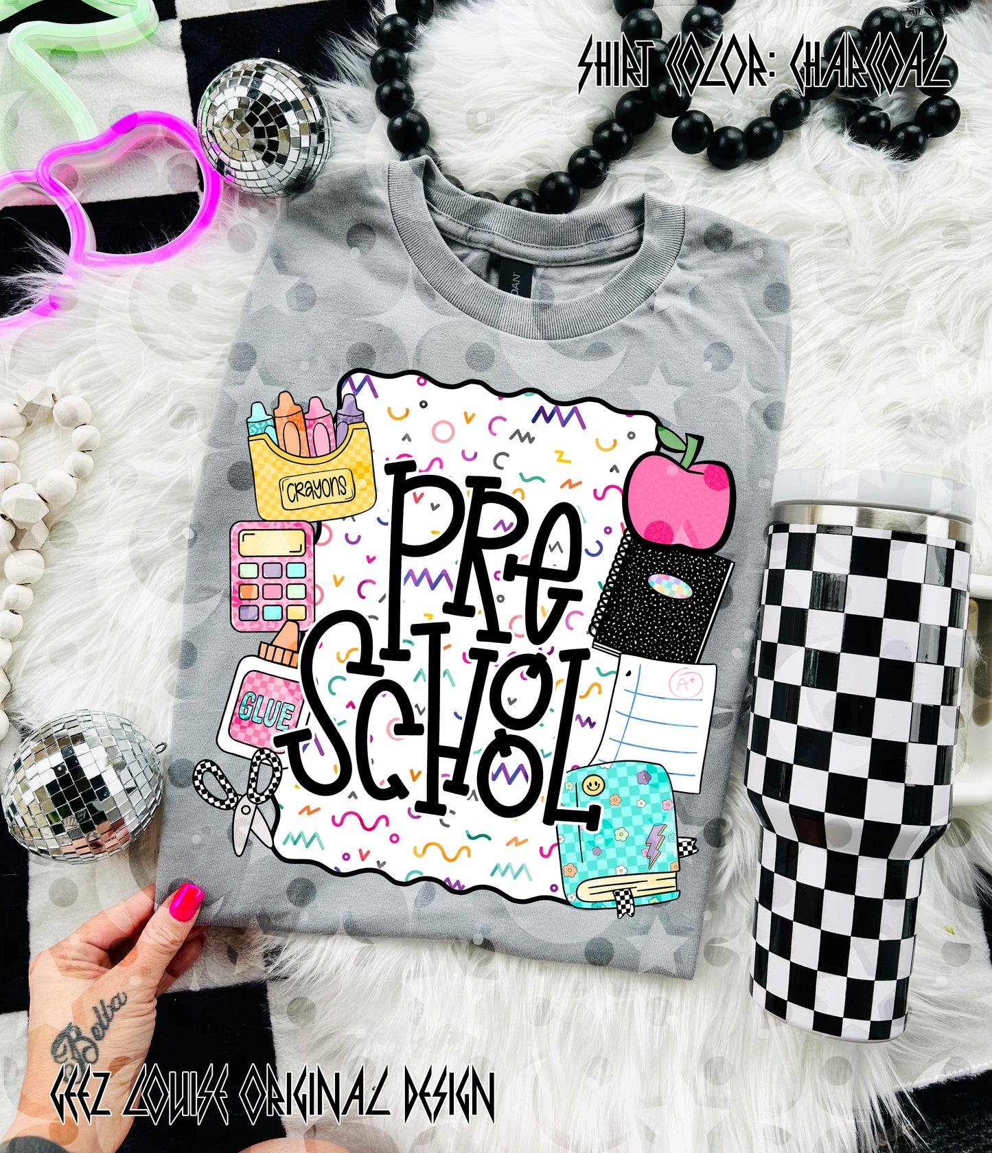 School Is Cool – Teacher & Grade Level PNG